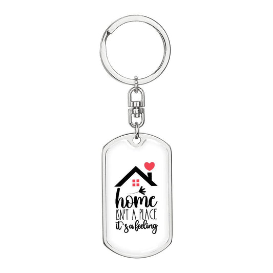 Lovely Graphic Dog Tag Keychain