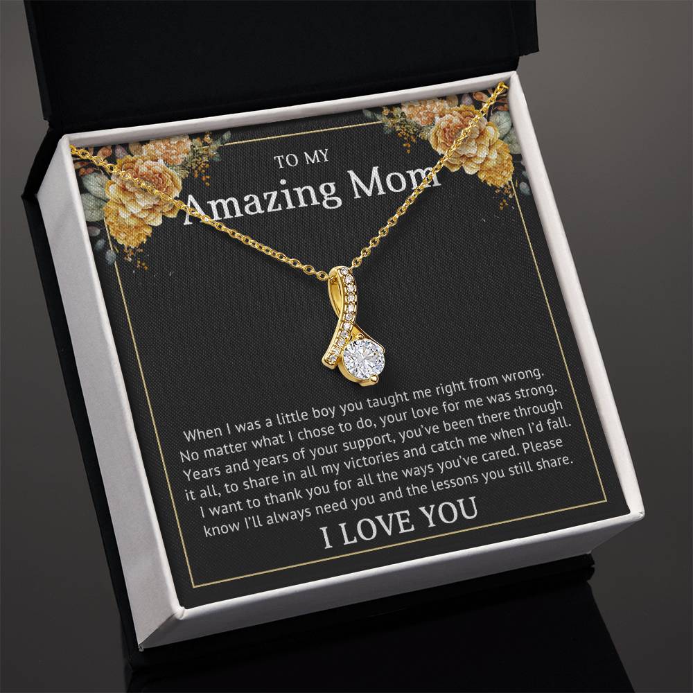TO MY AMAZING MOM - MOTHER'S DAY BEST GIFT FOR MOM - ALLURING BEAUTY NECKLACE