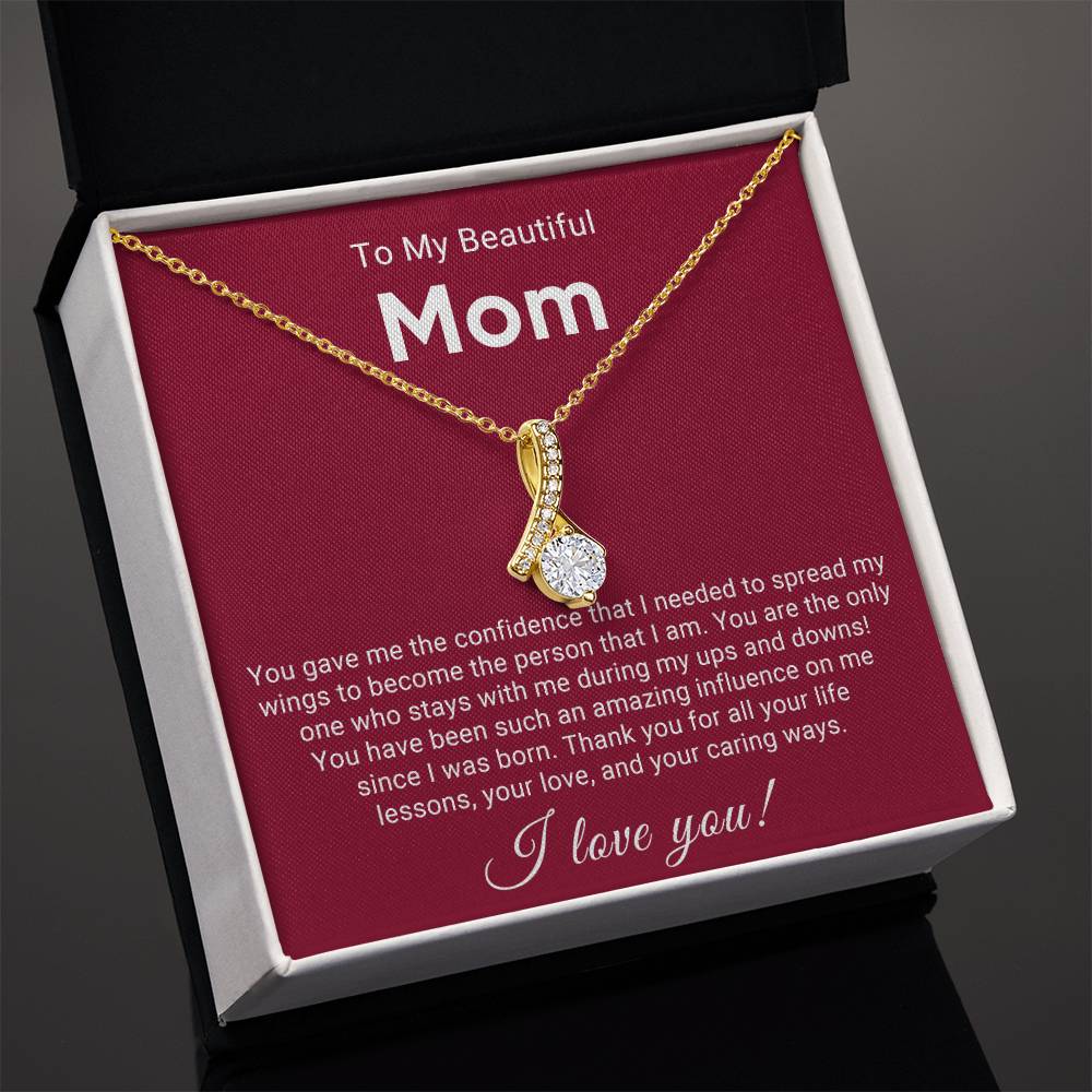 TO MY BEAUTIFUL MOM - ALLURING BEAUTY NECKLACE