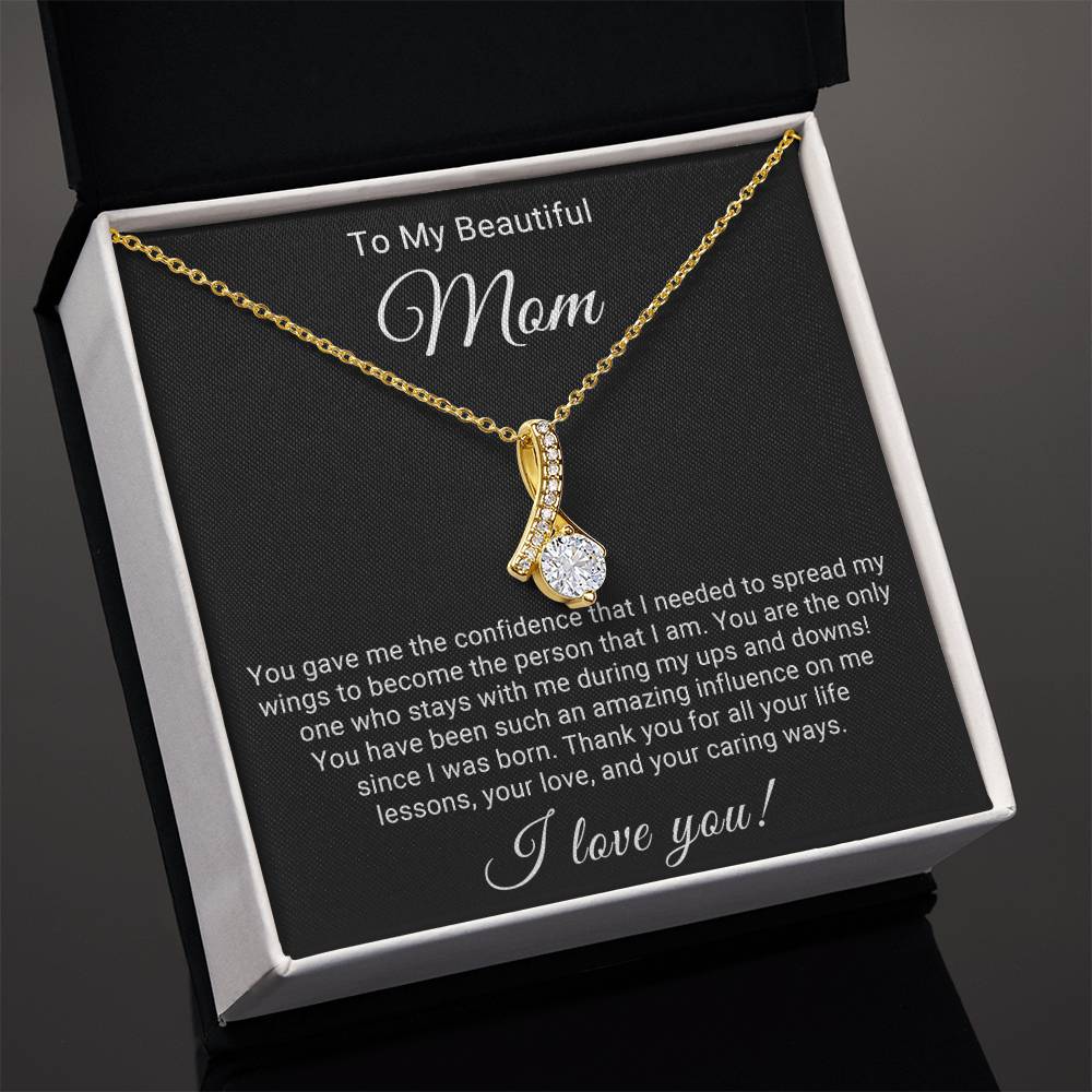 TO MY BEAUTIFUL MOM - ALLURING BEAUTY NECKLACE