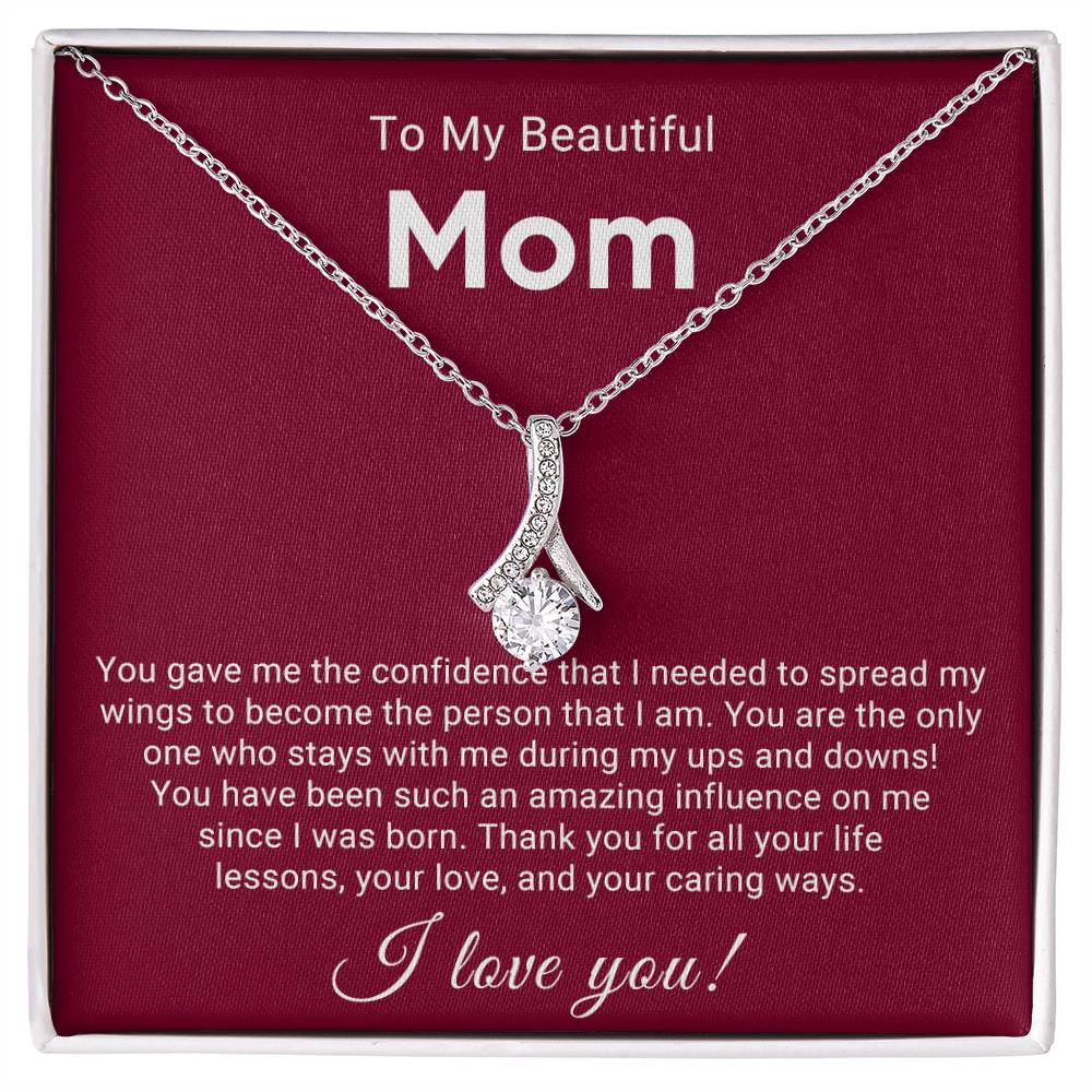 TO MY BEAUTIFUL MOM - ALLURING BEAUTY NECKLACE