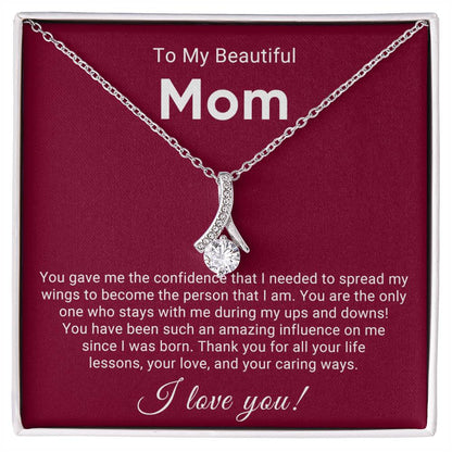 TO MY BEAUTIFUL MOM - ALLURING BEAUTY NECKLACE