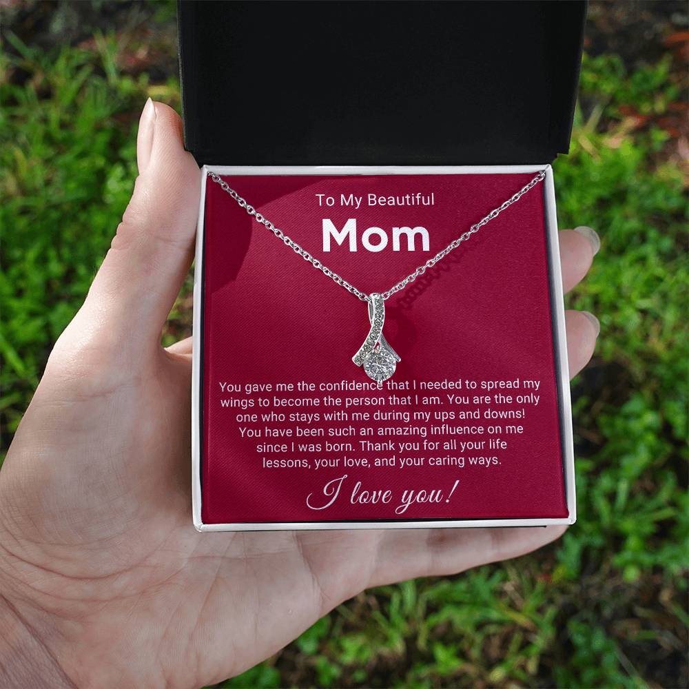 TO MY BEAUTIFUL MOM - ALLURING BEAUTY NECKLACE