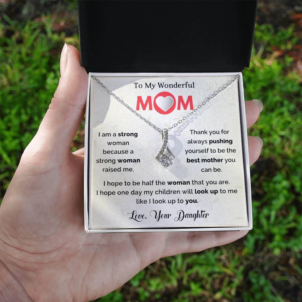 TO MY WONDERFUL MOM - MOTHER'S DAY BEST GIFT FOR MOM - ALLURING BEAUTY NECKLACE