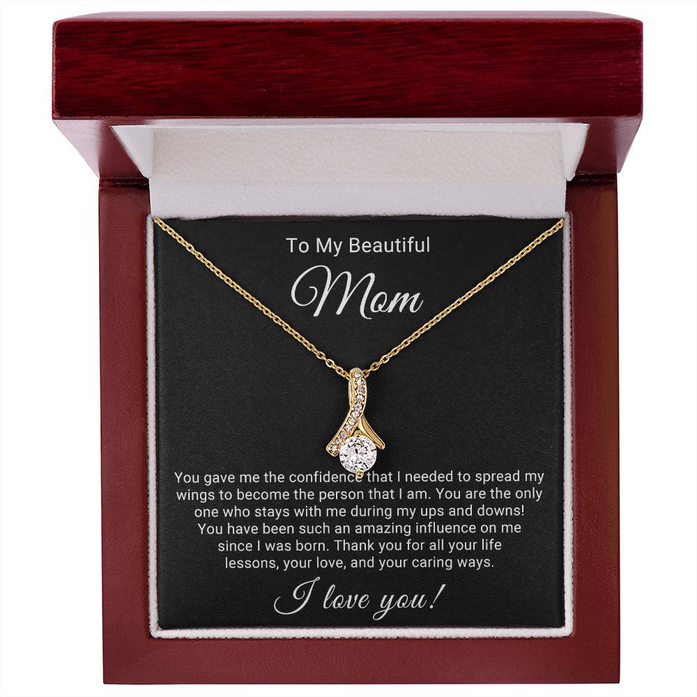 TO MY BEAUTIFUL MOM - ALLURING BEAUTY NECKLACE