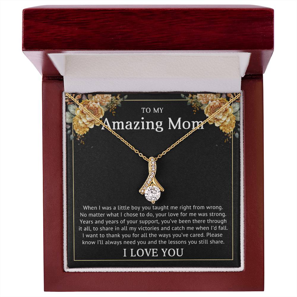 TO MY AMAZING MOM - BEST GIFT FOR MOM - ALLURING BEAUTY NECKLACE