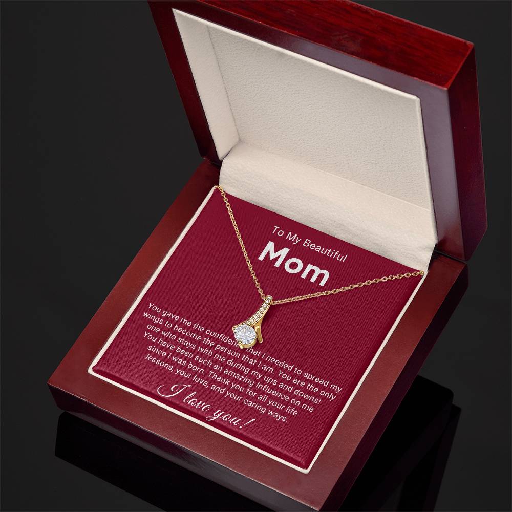 TO MY BEAUTIFUL MOM - ALLURING BEAUTY NECKLACE