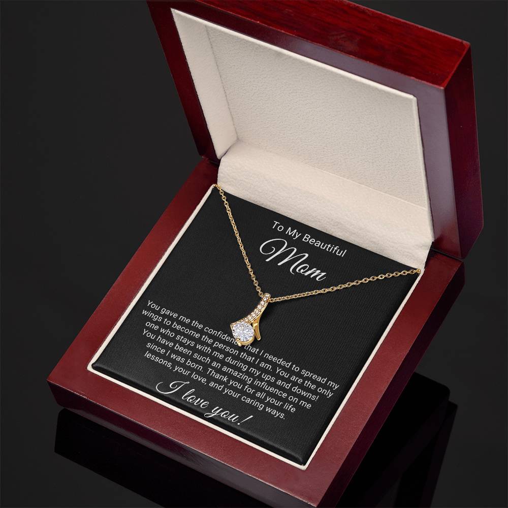 TO MY BEAUTIFUL MOM - ALLURING BEAUTY NECKLACE