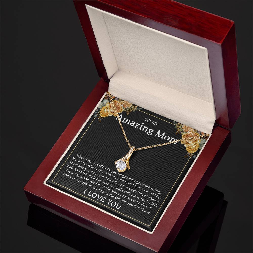 TO MY AMAZING MOM - BEST GIFT FOR MOM - ALLURING BEAUTY NECKLACE