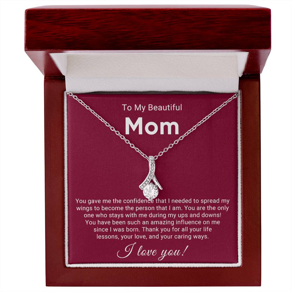 TO MY BEAUTIFUL MOM - ALLURING BEAUTY NECKLACE