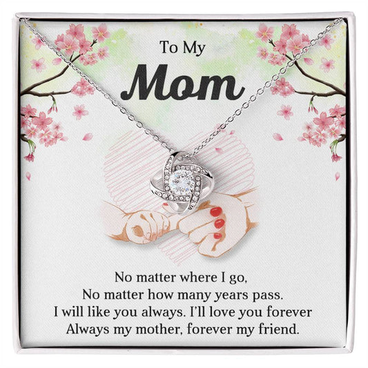 TO MY MOM - BEST GIFT FOR MOM - LOVE KNOT NECKLACE