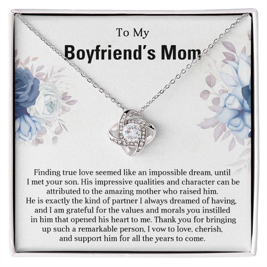 TO MY BOYFRIEND'S MOM - HAPPY MOTHER'S DAY - LOVE KNOT NECKLACE
