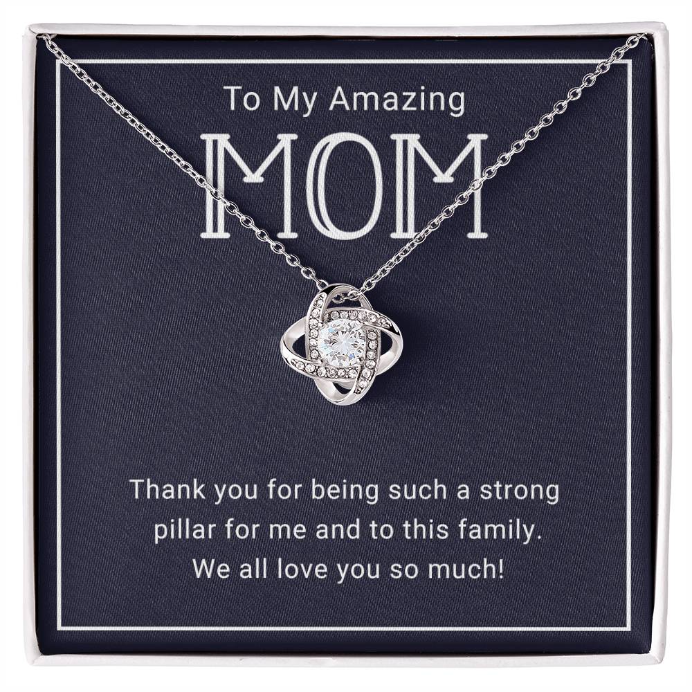 TO MY AMAZING MOM - LOVE KNOT NECKLACE