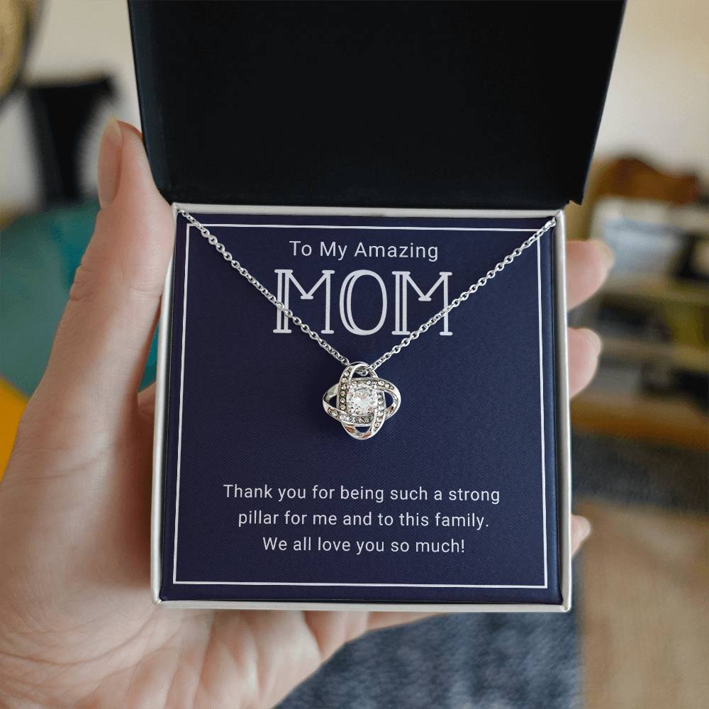 TO MY AMAZING MOM - LOVE KNOT NECKLACE