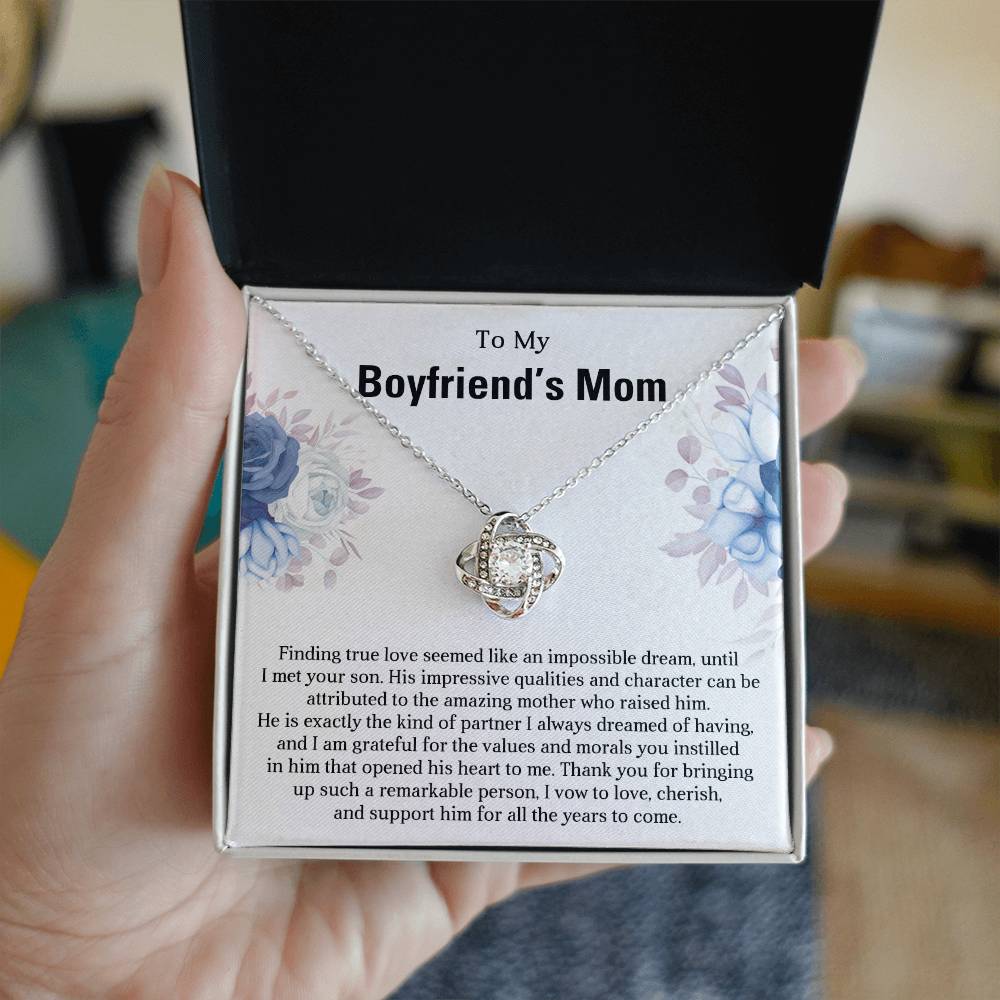 TO MY BOYFRIEND'S MOM - HAPPY MOTHER'S DAY - LOVE KNOT NECKLACE