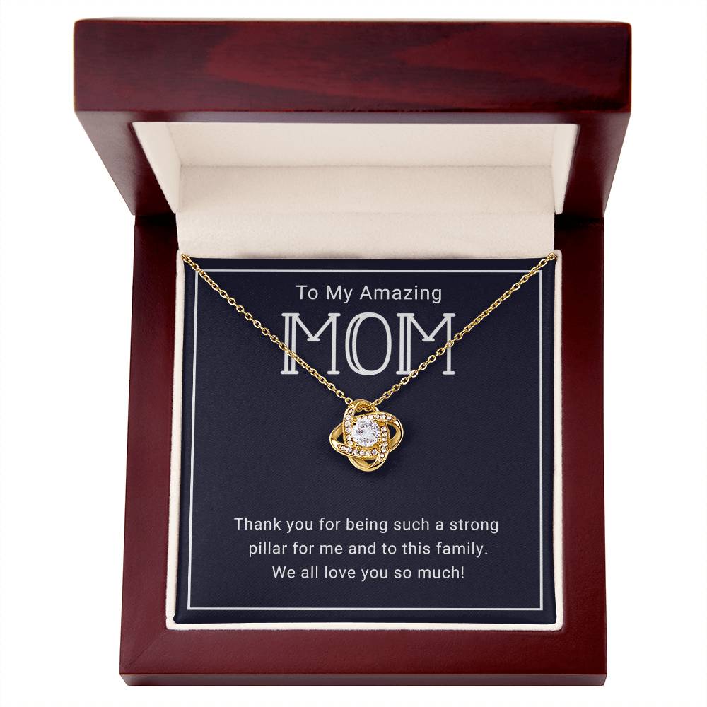 TO MY AMAZING MOM - LOVE KNOT NECKLACE