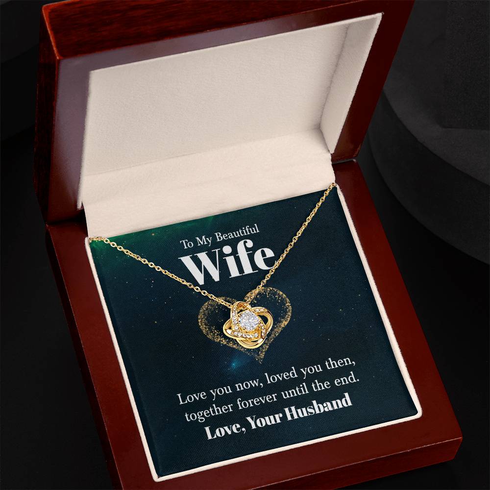 To My Beautiful Wife - Love Knot Necklace