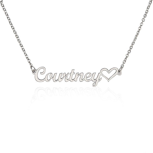 Collar con nombre y corazón 