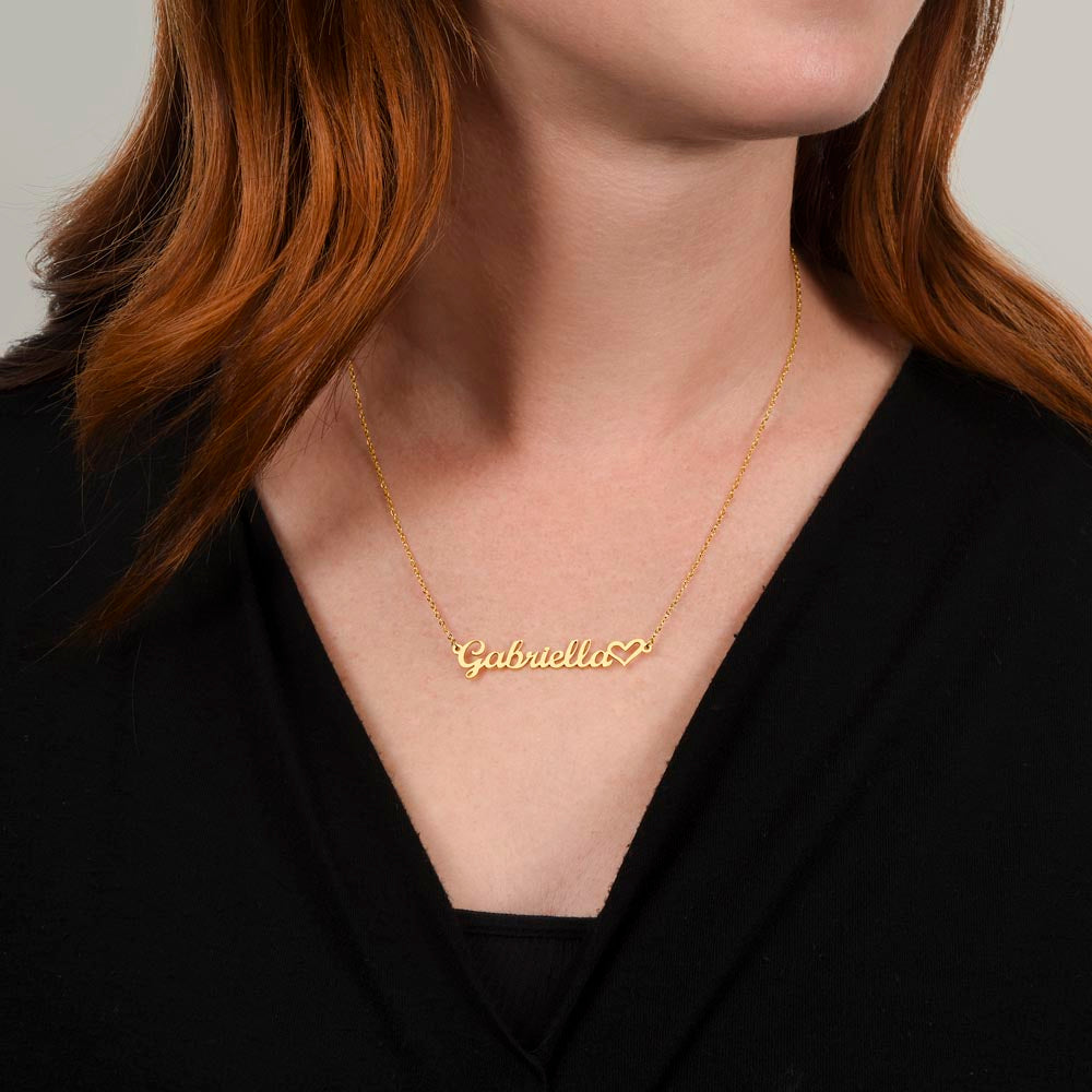 Collar Personalizado con Nombre en Forma de Corazón