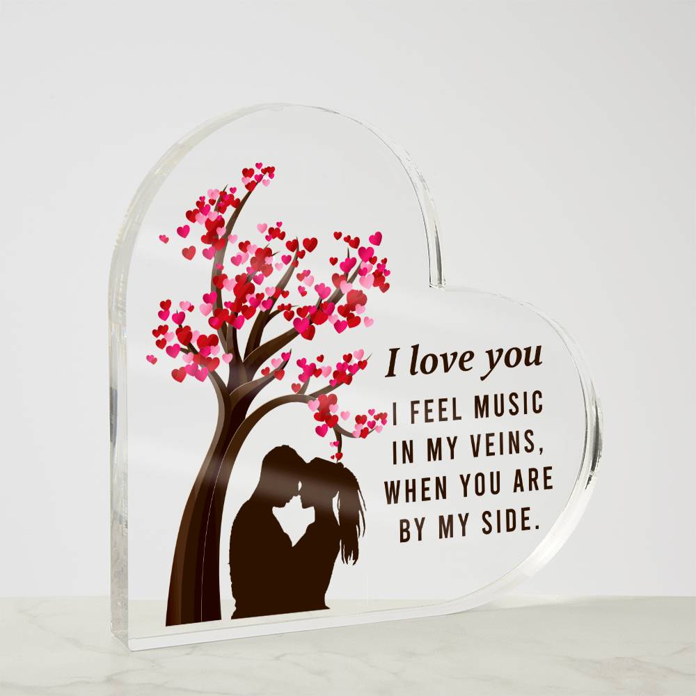 Heart Acrylic Plaque - By My Side