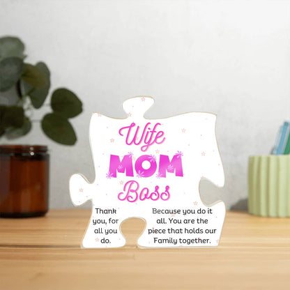 Mom Acrylic Puzzle Plaque