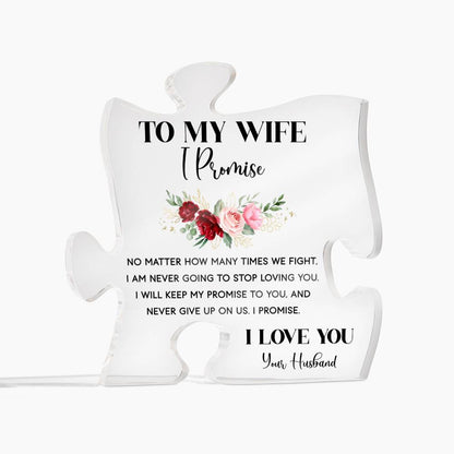 Puzzle Acrylic Plaque - I Promise