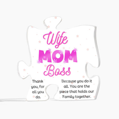 Mom Acrylic Puzzle Plaque