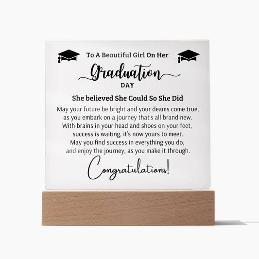 Perfect Graduation Gift - Congratulations - Acrylic Square Plaque