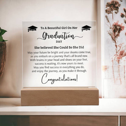 Perfect Graduation Gift - Congratulations - Acrylic Square Plaque