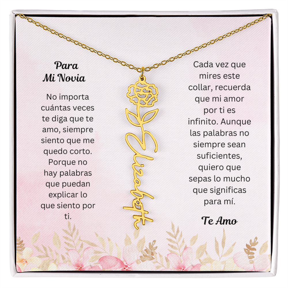 Collar de Nombre - Floral