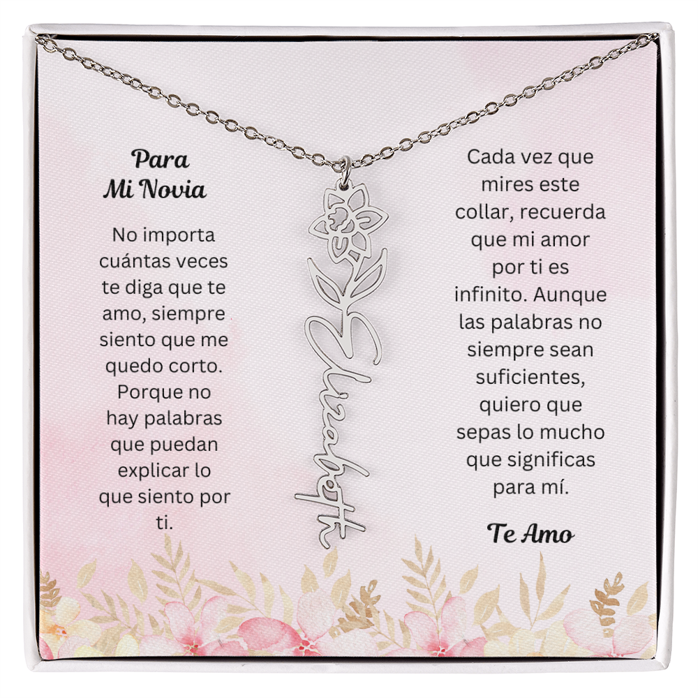 Collar de Nombre - Floral