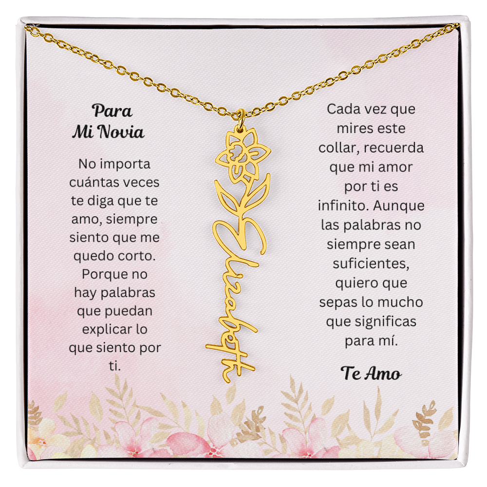 Collar de Nombre - Floral