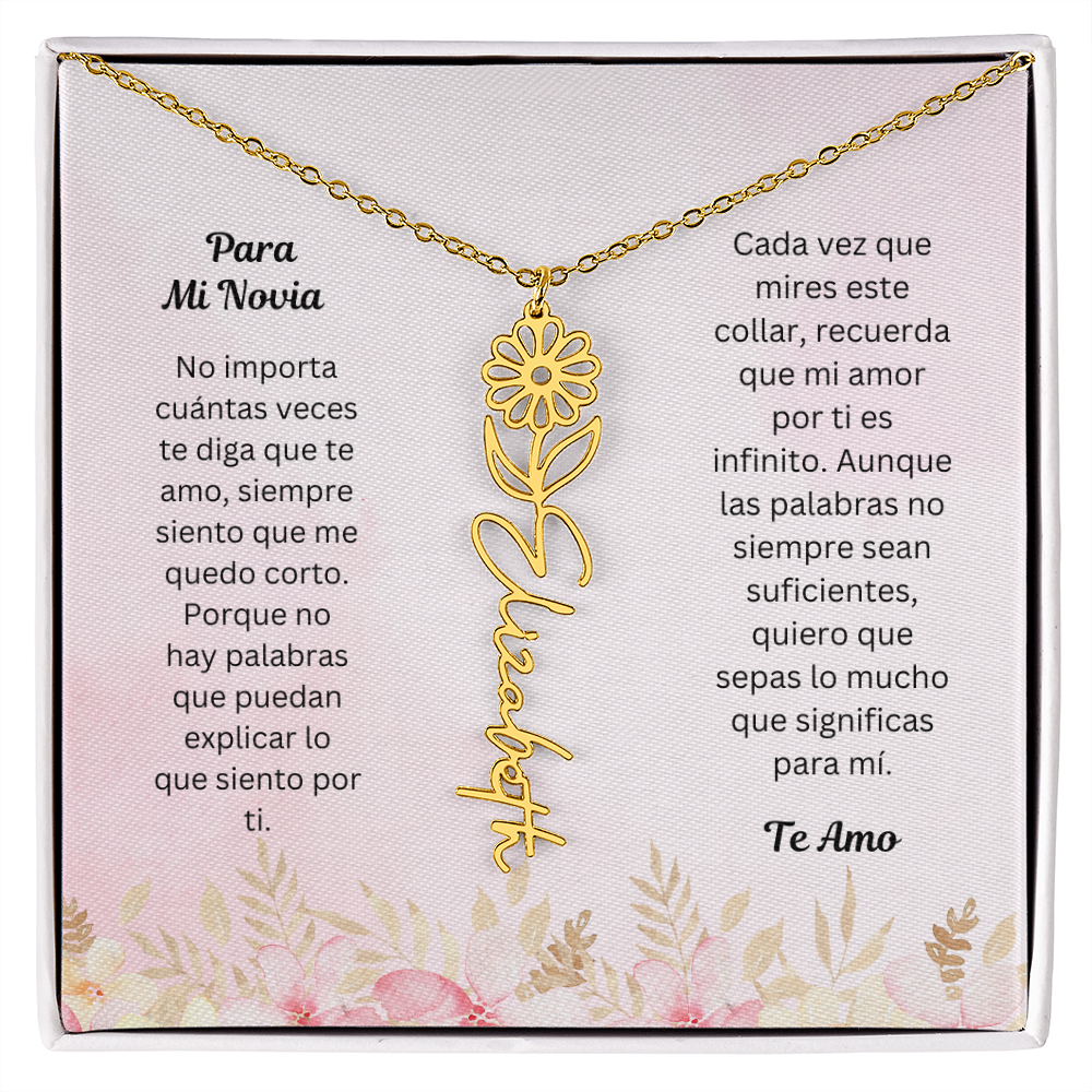 Collar de Nombre - Floral