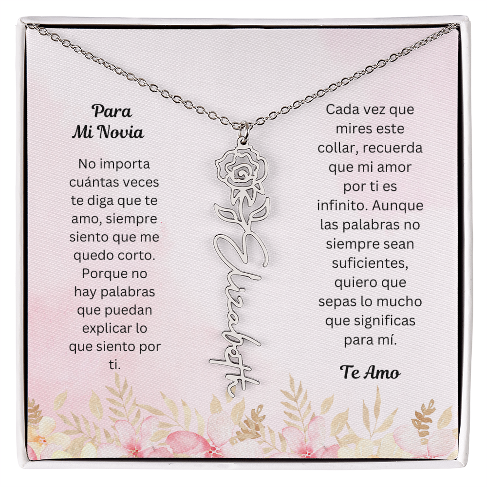 Collar de Nombre - Floral