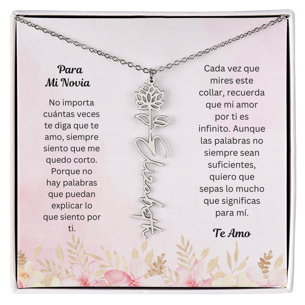 Collar de Nombre - Floral