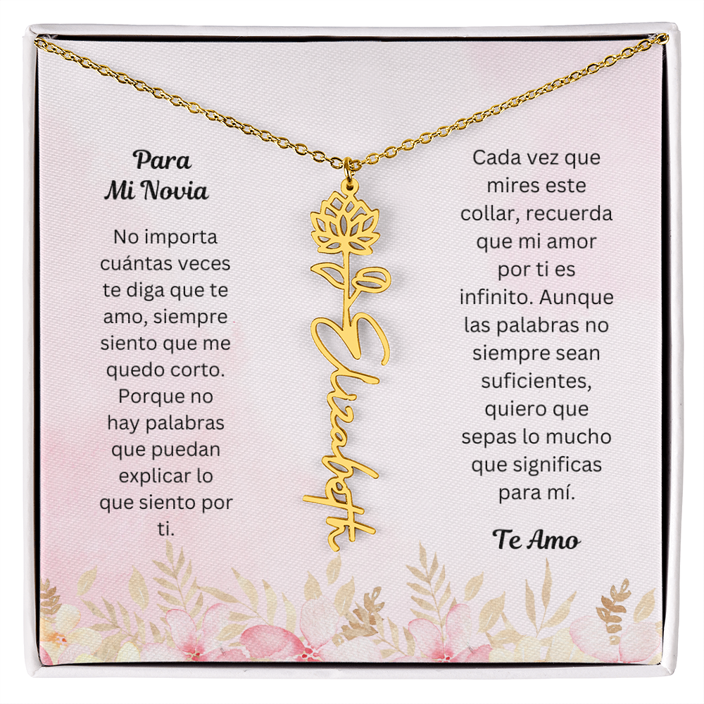 Collar de Nombre - Floral