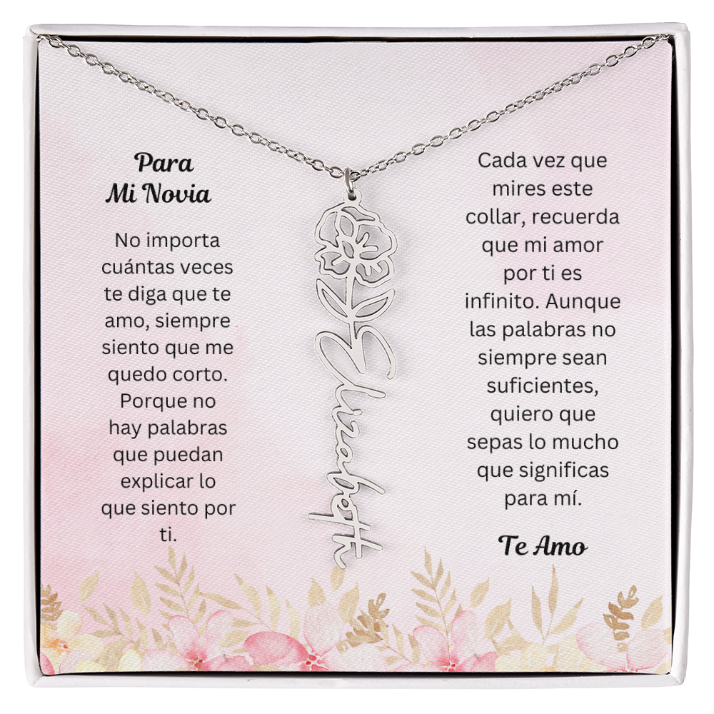 Collar de Nombre - Floral