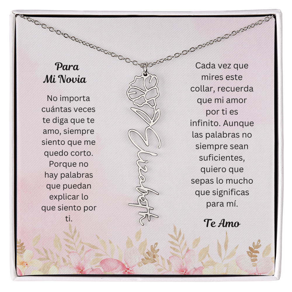 Collar de Nombre - Floral