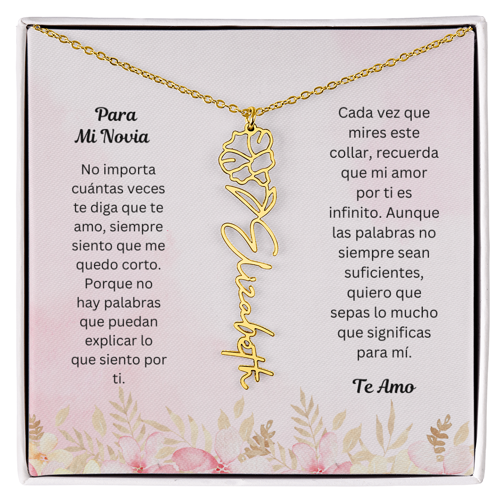 Collar de Nombre - Floral