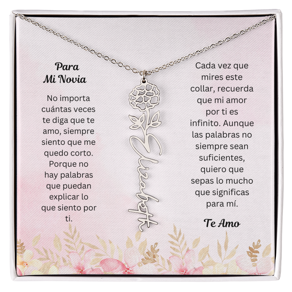 Collar de Nombre - Floral