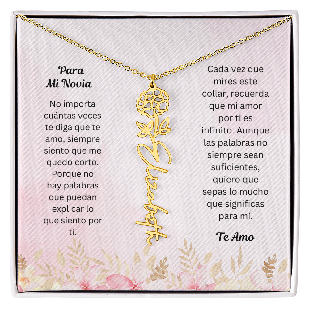 Collar de Nombre - Floral