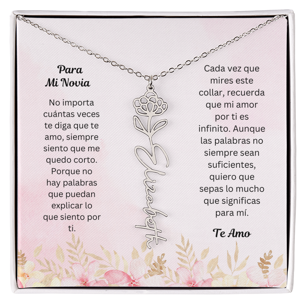 Collar de Nombre - Floral