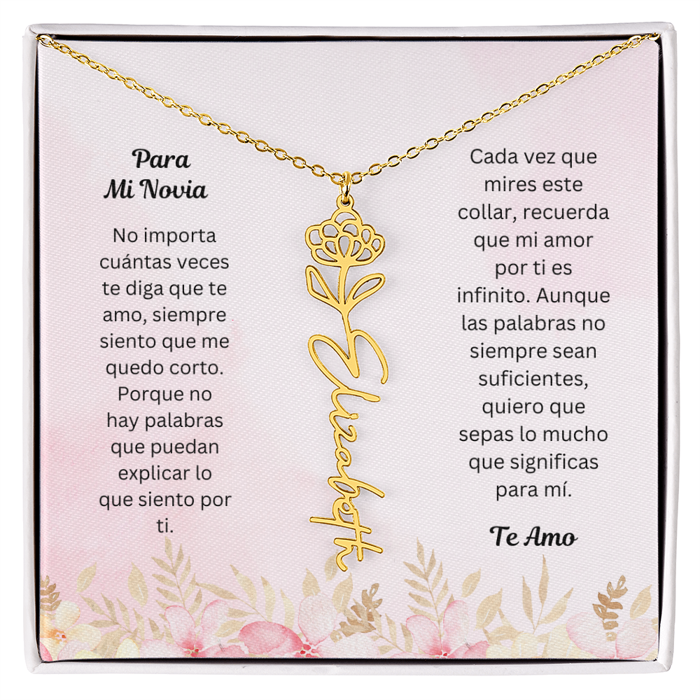 Collar de Nombre - Floral