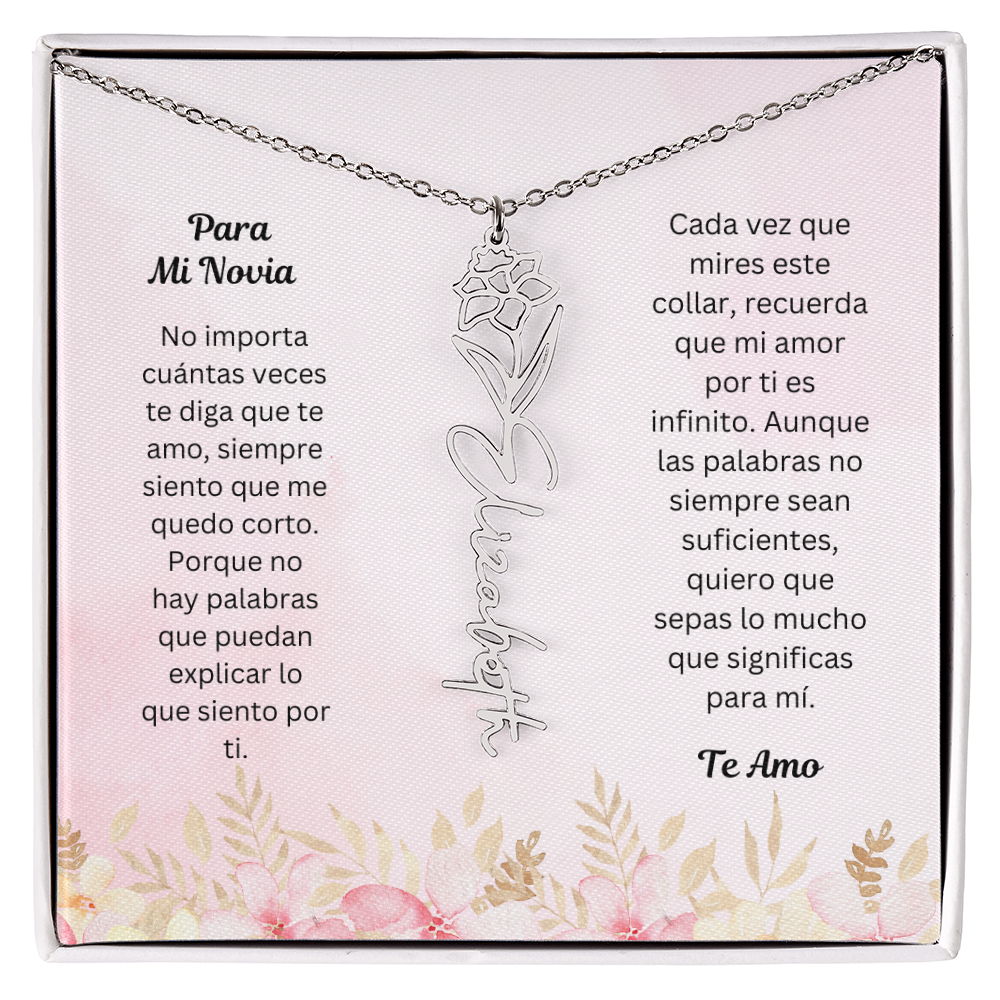 Collar de Nombre - Floral