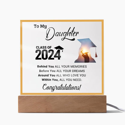 Perfect Graduation Gift - Congratulations - Acrylic Square Plaque