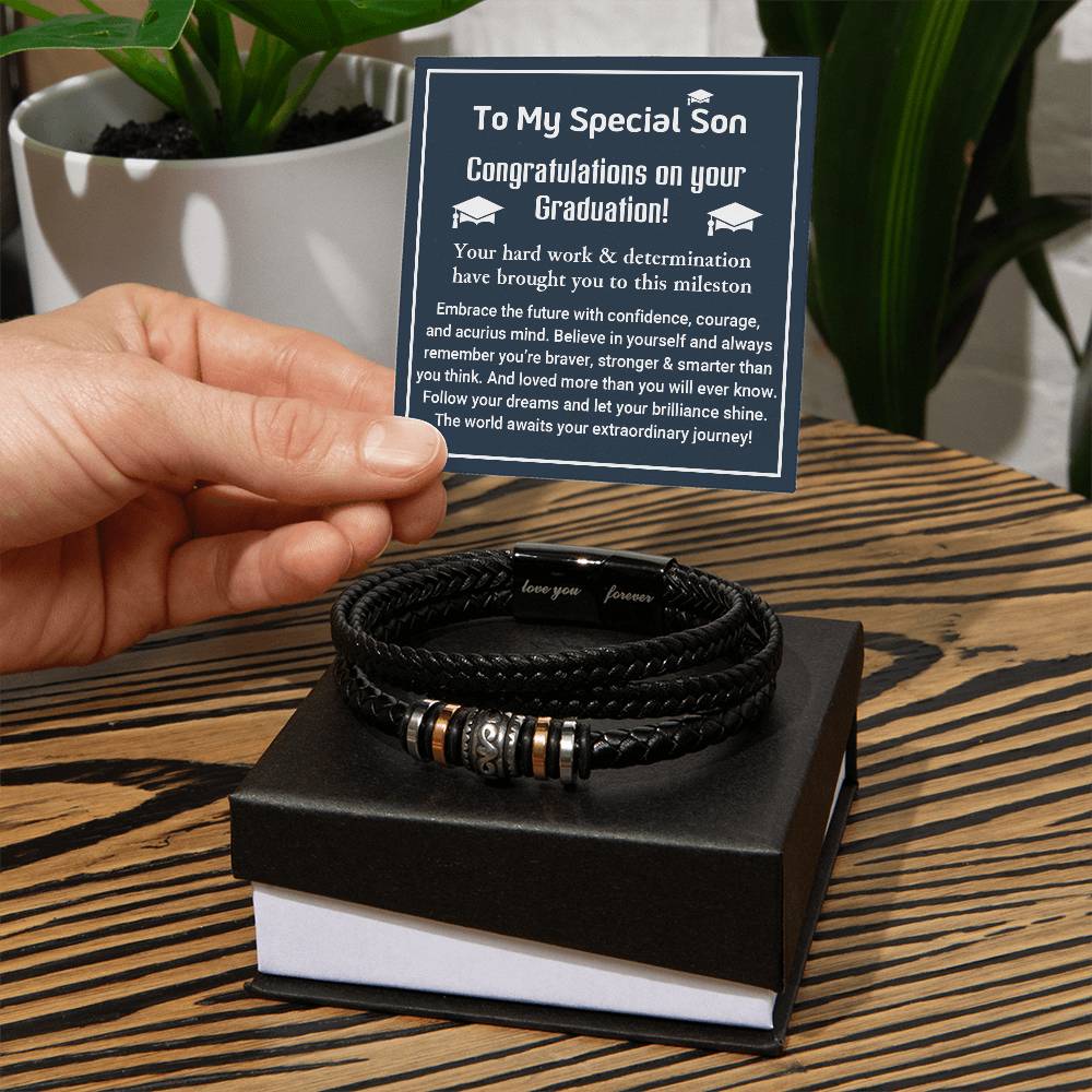 Perfect Graduation Gift - Congratulations - Love You Forever Bracelet