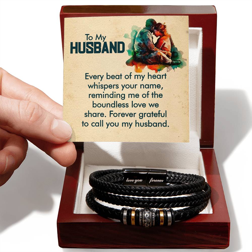 Love You Forever Bracelet - To My Husband Every Beat