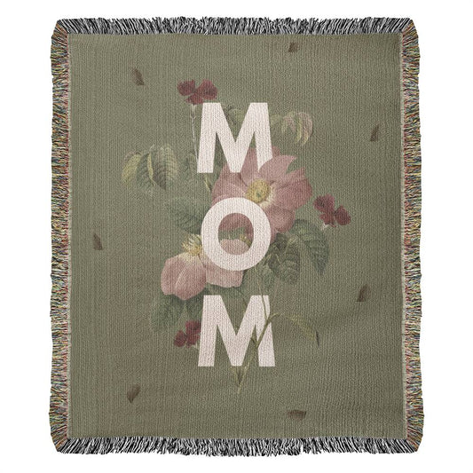 Heirloom Woven Blanket Mom Grateful