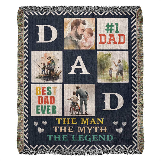Best Dad - Heirloom Woven Blanket