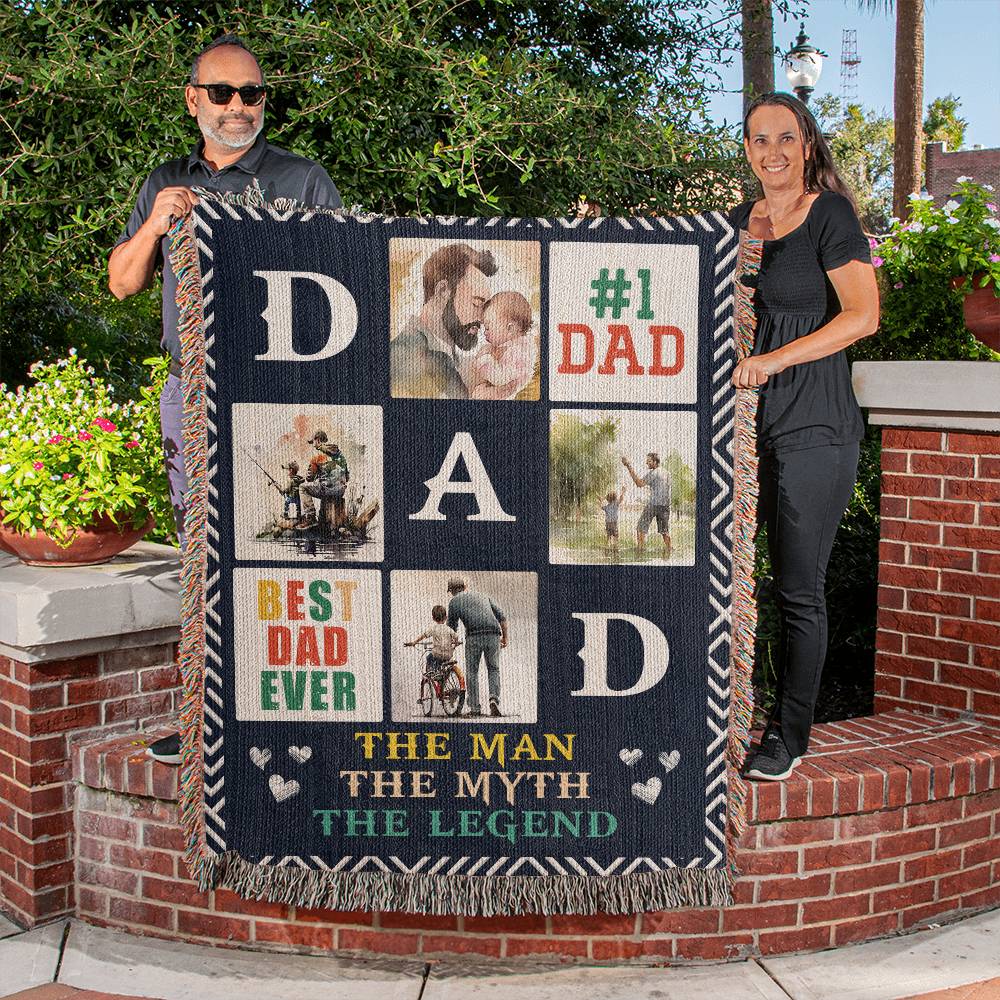 Best Dad - Heirloom Woven Blanket